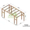 Maderland Pergola en bois lamellé-collé Granada 600 x 300 cm