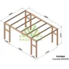 Maderland Pergola en bois lamellé-collé Granada 600 x 400 cm