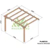 Maderland - Pergola accolée en bois lamellé-collé Andorra 400 x 300 cm