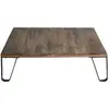 Hannun Table basse en bois récupéré et fer de couleur beige