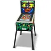 Magnetic Land Flipper numérique avec écran LCD 24 sur pied - 12 jeux inclus - 4 joueurs - Nudge (Secousse) et Tilt - Type borne d'arcade