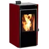 Poêle à granulés de bois 7.5kw bordeaux/noir Ecoforest 20911