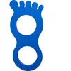 Tapis flottant Leisis en forme de pied bleu