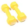 Altères vinyle O'LIVE 2 kg jaune (paire)