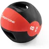 Médecine ball avec grip Bodytone 8 kg noir rouge
