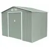 Abri de Jardin Métal Gardiun Leeds - Vert Clair - 5,30 m² - Porte Coul...