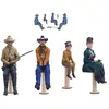 Set de 4 figurines en résine pour la diligence Stagecoach -  1/12