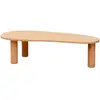 Naan Furniture Table basse ovale en pin massif naturel 130 cm Verni