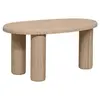 Naan Furniture Petite table basse en pin massif naturel 61,6 cm Non verni