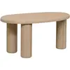 Naan Furniture Petite table basse en pin massif naturel 61,6 cm Verni