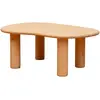 Naan Furniture Table basse ovale en bois massif naturel 93 cm Verni