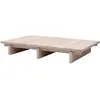 Naan Furniture Table basse rectangulaire en pin naturel 135,2 cm Verni