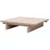 Naan Furniture Table basse en pin massif naturel 90 cm Non verni