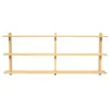 Naan Furniture Triple étagère murale en bois de pin naturel 170 cm