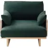 Naan Furniture Fauteuil vert en pin naturel 94,5 cm Non verni