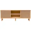 Naan Furniture Buffet 2 portes en bois massif naturel 180 x 65 x 35 cm ALTEA