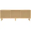 Naan Furniture Buffet 3 portes en bois massif naturel 180 x 65 x 35 cm ALTEA