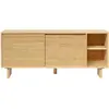 Naan Furniture Buffet en bois massif naturel - deux étagères - 150 cm
