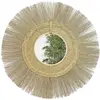 NATYAL Miroir décoratif à franges en fibres naturelles 60 cm