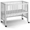 Tissi Lit bébé à barreaux cododo en hêtre massif blanc 40x90 cm 100022