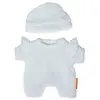 Pyjama Blanc Avec Chapeau Pour Poupée De 21 Cm Blanc