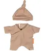 Pyjama Marron Avec Chapeau Pour Poupée De 21 Cm Marron