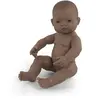 Miniland bébé poupée fille au parfum de vanille 40 cm marron