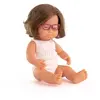 Miniland Poupée Bébé Caucasien Avec Lunettes 38 Cm