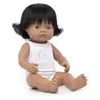 Miniland Miniland31158 Poupée bébé Fille hispanique avec sous-vêtements Multicolore 38 cm