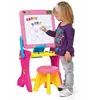 M MOLTO Jouet éducatif - Studio magnétique 3 en 1 - Rose - Ardoise et tableau magnétique - Lettres incluses