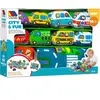 Molto Tapis Doux Ville Et Amusement Avec 9 Véhicules En Tissu Se Transforme En Valise