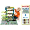 Garage pour enfants Molto 4 étages + 10 voitures + Tapis de Jeu - MOLT...