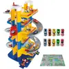 Garage 6 étages MOLTO - Modèle Molto - 10 voitures - Tapis de jeu - Bl...