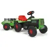 Injusa tracteur de véhicule de batterie avec la remorque 6V 140 cm vert