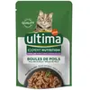 Ultima Expert Nutrition Boules de poils boeuf, saumon pour chat - 4 x 70 g