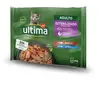 48x85g Stérilisé : boeuf, thon Ultima sachets pour chat