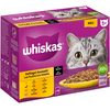  Whiskas 12x85g Whiskas 1+ Sélection de volaille en sauce - Pâtée pour chat