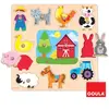 Jumbo Encastrement 12 pièces en bois : Puzzle silhouettes ferme