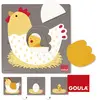 Jumbo Encastrement 7 pièces en bois : Puzzle 3 niveaux poule