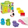 Jumbo Puzzles En Bois Magnétiques - 12 Pièces Interchangeables