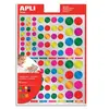 Gommettes - APLI AGIPA - 624 pastilles rondes métallisées - 6 feuilles - 216x160 mm - Mixte