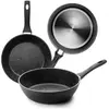 IBILI - Poêle Honda Natura, 24 cm, Aluminium, Antiadhésif style pierre, Compatible avec l’induction