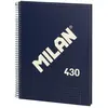 MILAN® Cahier A4 à couverture rigide, ligné, 80 feuilles, série 1918, bleu