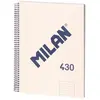MILAN® Cahier A4 avec couverture rigide, ligné, 80 feuilles, série 1918, beige