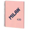 MILAN® Cahier A4 à couverture rigide, ligné, 80 feuilles, série 1918, rose