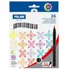 Milan 61264 Boite de 24 feutres pointe pinceau couleurs assorties