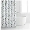 Rideau de douche - Blanc et bleu - Polyester - 180 x 200 cm - RAYEN