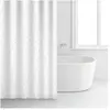 Rideau de douche Premium - Blanc - 100% coton - 180 x 200 cm - RAYEN