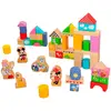 COLORBABY 48737 Woomax-Disney Jeu de 50 Blocs + 18, Multicolore