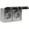Simon - Surface Prise Etanche Socle + Couvercle 10/16A 250V